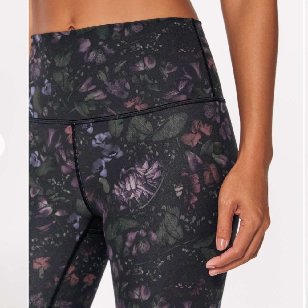 Lululemon Wunder under crop cropped leggings tights floral hi rise 4
